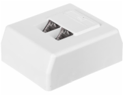 NETRACK 106-36 complete surface-mounted outlet 2xRJ45 8p8c FTP Cat6