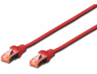 Digitus Patchcord CAT6, S-FTP, 0,5m, červený, 10 ks (DK-1...