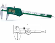 Insize Elektronické posuvné měřítko maua se šroubovým měřicím rozsahem 0-150 mm / 0-6 insize (1108-150w)
