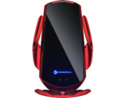 Držák ForCell s indukčním nabíjením automat + adaptér magnetický FORCELL HS1 Qi 15W červený