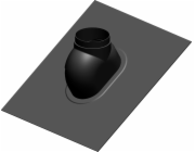 Concept Střešní kanál černý pro šikmou střechu 0-48 pro systém odvodu spalin 80/125 (F906354125)