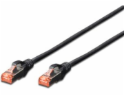 Digitus Patchcord CAT 6, S-FTP, 10m, černý, 5 kusů (DK-1644-100-BL-5)