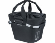 Basil BASIL CLASSIC CARRY ALL PŘEDNÍ KOŠÍK KF 15L košík na řídítka, černý + BASIL KLICKFIX ADAPTER montážní deska košíku, odnímatelný systém uchycení na řídítka (bez držáku) (NOVINKA)