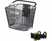 Basil BASIL BOLD FRONT KF košík na volant, černá ocel + montážní deska košíku BASIL KLICKFIX