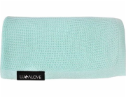 LullaLove Lehká, pletená deka - Mint mist 90x90 Mint Lullalove