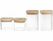 Secret de Gourmet 4 nádoby na kuchyňské stohovatelné sklo Secret de Gourmet