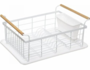 5five 5five Blanc kuchyňský kovový odkapávač na nádobí bílý (43 x 32 x 18,6 cm)