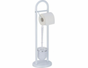 Wenko toaletní papír s držákem na WC kartáč Siena 63 cm ocelová bílá