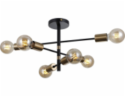 Stropní svítidlo Italux Kovové stropní svítidlo Piansi PND-4025-6-BL-HBR Molekulární mosaz Italux