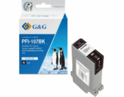 Inkoust G&G kompatibilní s PFI107BK, NC-00107BK, 6705B001, černý, 130 ml