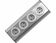 Orno Nábytkové a kuchyňské zásuvky montované suchým zipem 4x2P+Z INOX,
