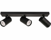Stropní svítidlo Italux Stropní svítidlo LACONI SPL-2813-3B-BL Italux kovová FIXTURE nastavitelná bodová světla na černém pruhu