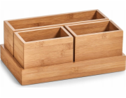 Zeller Skladové kontejnery, organizéry, 100% bambus - 4 kusy v sadě, ZELLER