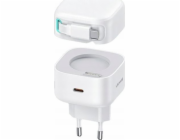 Usams nabíječka USAMS US-CC202 USB-C nástěnná nabíječka + USB-C PD QC kabel 35W bílý