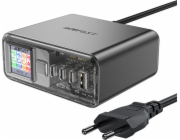 Nabíjecí stanice Acefast PD 218W GaN se 4 porty 3x USB-C + USB-A šedá Nabíjecí stanice PD 218W GaN se 4 porty 3x USB-C + USB-A šedá