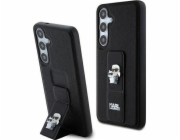 Karl Lagerfeld Karl Lagerfeld KLHCS24SGSAKCPK S24 S921 černo/černé pevné pouzdro Stojan na rukojeť Saffiano Karl&Choupette Pins