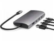 Satechi USB HUB adaptér Satechi USB-C Multiport 8K USB-C / USB-C, HDMI, 3xUSB-A 3.2 Gen 2 10 Gbps, USB-A 3.2 Gen 1 5 Gbps, SD/TF vesmírně šedá
