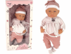 LeanToys Baby Doll 46 cm Růžová deka na dudlík Peří