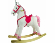 Štíhlý sportovní houpací kůň Unicorn White Sounds 75 CM