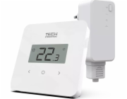Tech Tech bezdrátový pokojový termostat T-2.2, dvoustavový s měřením vlhkosti, povrchová montáž, bílý STT-2.2WH