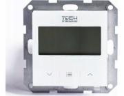 Drátový pokojový termostat Tech Tech F-12B pro pásy LX a L-12 určený pro 55mm rámové systémy, bílý STF-12BWH