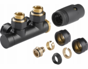 Invena Invena kombinovaná termostatická sada PROV duoplex typ pro spodní připojení, černá CZ-91-015