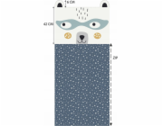 TODAY Dětský spací pytel na zip, 142 x 62 cm, tmavě modrá s medvídkem