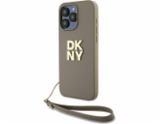 DKNY DKNY Řemínek na zápěstí Stock Logo - Pouzdro na iPhone 15 Pro (béžové)