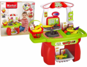 LeanToys Set Supermarket Nákupní košík Měřítko Potraviny