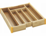 Maximex Výsuvná nádoba na příbory BAMBOO, vložka do zásuvky, 25,5 - 38 x 36 x 5 cm