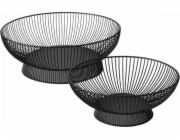 Boltze kovové misky na ovoce, Balu, 2 balení, černá