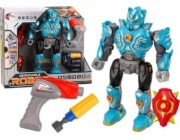 LeanToys Robot Twister Weapon Vrtačka Šroubovák Světlý zvuk tyrkysový
