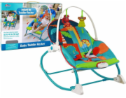 Dětské houpací sedátko LeanToys Bouncer Rocker 2v1 Zvuky Vibrace Dinosauři
