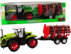 Farmářský traktor LeanToys s přívěsem na dřevo 9 protokol...