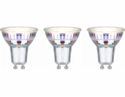 Paulmann LED světelný zdroj 3x GU10 ECO LINE 2,5W 450lm 3000K 230V stříbrná / sklo