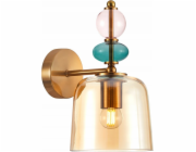 Nástěnné svítidlo Italux Italux Namos WL-27092A-MC-BRO nástěnné svítidlo moderní kovové skleněné stínidlo 1x40W E27 zlatá/vícebarevná