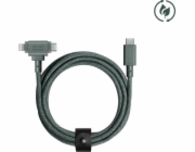Native Union USB-C – USB-C + Lightning kabel 1,5 m zelený (BELT-CCL-GRN-NP)