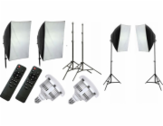 Studio Kit Xrec 10in1 Kit 2x LED lampa 1600w 3000-6500k Dálkové ovládání Softbox 50x70 Stativ 230 / 2x Led803
