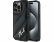 Karl Lagerfeld Karl Lagerfeld KLHCP13XPQDSMGK iPhone 13 Pro Max 6.7 černý/černý pevný obal Diagonal Quilted Script