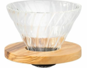 Hario Hario Glass Drip V60-01 - Olivové dřevo