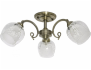 Mdeco Vintage stropní svítidlo ELM9150/3 21QG květiny mosaz