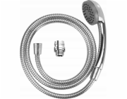 Přenosná sprchová hlavice Zucchetti, montáž na umyvadlovou baterii, hadice 150 cm, adaptéry, malá velikost, stříbrná, cestovní