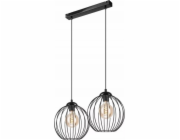 Závěsná lampa Lamkur Lamkur Zoya 45405 závěsná lampa kovová půdní klec 2x60W E27 černá