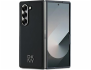 DKNY DKNY DKHMZFD6PSMCSLK Z Fold6 F956 černá/černá Magsafe Plain Leather Metal Stack Logo