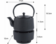 KingHoff LITINOVÁ KONVICE 0,8L S FILTREM A OHŘÍVAČEM KINGHOFF KH-1847