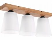 Stropní svítidlo Lamkur Lamkur Lula 47591 stropní svítidlo boho dřevěná látková stínidla 3x60W E27 bílá/dřevo