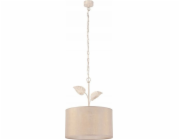 Závěsná lampa Lamkur Lamkur Noemi 45771 závěsná lampa starožitná kovová tkanina stínidlo 1x60W E27 béžová