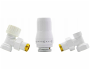 Schlosser TERMOSTATICKÝ SET STANDARD 1/2GZ x 1/2GW ÚHEL - BÍLÝ