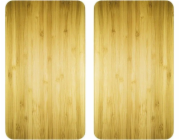 Wenko Skleněné ochranné desky DŘEVĚNÝ LOOK na sporák – 2 kusy, WENKO