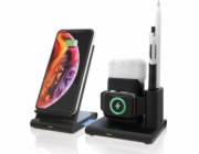 Nabíječka Realpower Nabíječka RealPower ChargeAIR Connect Smartphone, Smartwatch, Tablet Černá Interní bezdrátové nabíjení USB